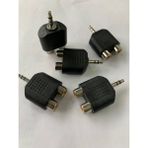 Ata Elektronik 5 Adet Erkek Aux Stereo Siteryo - Dişi Rca Lale Tos Çevirici Dönüştürücü Jak Soket Uç