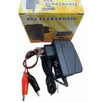 ATA ELEKTRONİK 6 Volt Aküler Için Şarj Cihazi Adaptör Extra Maşali Timsah Kablo