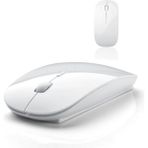 Ata Elektronik Beyaz Renk Slim Sessiz KABLOSUZ WİRELESS MOUSE MAUS 2.4G