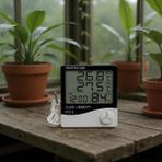 Ata Elektronik Htc-2 Dijital Termometre Sıcaklık ve Nem Ölçer Higrometre Masa Alarm, Problu Dijital Termometre, Problu Sıcaklık ve Nem Ölçer - 02A-Beyaz