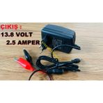 Ata Elektronik Pilsan Dolu Explorer Spark Baby Uj Toys Uyumlu 12 Volt Aküler Için Akü Şarj Cihazı Adaptörü 2.5 Amper + Voltaj Kesicili + LED Işıklı ( Şarjda Kırmızı - Dolunca Yeşil )
