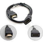 Ata Elektronik Xiaomi Mi Box S 4K Android Tv Box Stick Için Uyumlu 30CM Hdmı Dişi Erkek Ara Kablosu Hd Erkek Dişi Altın Uçlu Gold 30 cm