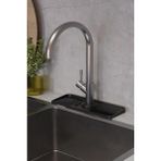 Ata Home Elastik Silikon Musluk Matı Mutfak ve Banyo İçin Su Tutucu Özellikli Mat, Beyaz - Standart