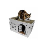 Ata Home Karton Kedi Tırmalama ve Dinlenme Evi