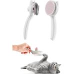 ATA HOME Kedi Köpek Otomatik Temizlenen Tuşlu Tüy Toplayıcı Tarak Basmalı Kedi Köpek Fırçası Evcil Pet Hayvan Tüy Kıl Toplama Fırçası