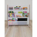 Ata Home Montessori Çocuk Kitaplık MDF Malzemeden Modern Tasarımlı 4 Raflı 67 cm Genişlik - Beyaz