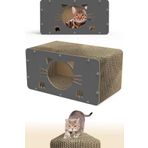ATA HOME Tırmata Doğal Ondüle Karton Kedi Tırmalaması Kedi Tırmalama Kanepesi Tahtası Kedi Tırmalama Evi