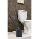 Ata Silikon Wc Tuvalet Banyo Fırçası Klozet Fırçası Siyah Oval