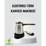 Ata Store 800W Paslanmaz Elektrikli Cezve Gizli Rezistans ve Ergonomik Kulp - Lisinya - Plastik Filtre - 1 Paket