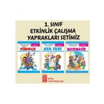 Ata Yayıncılık 1. Sınıf Etkinlik Çalışma Yaprakları 3'lü Set (Türkçe-Ata Test-Matematik)