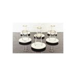 atabey home 12 Parça Porselen Tabakli Çay Seti-6 Bardak-6 Tabak Eva Bardak Gold Detayli