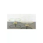 atabey home 2'li Cam Oval Küçük Ve Büyük Kayik Sunumluk Döküm Gold Çerçeveli Ve Ayakli çerçevelikayıkserisi