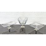 Atabey Home 3'lü Gümüş Çeyiz Seti & Sunum Seti & Kurabiyelik & Meyvelik & Pasta Servisi