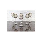 atabey home 6 Adet Kahve Yani Su Bardaği Füme Ve Gold Detayli 80 Ml