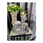 atabey home collection 6'lı Kahve & Çay & Sunum Tepsisi Metal Döküm Kare Gümüş Gül Model TYC2931DE6E1AC53F1