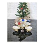 atabey home collection ATLAS 6'lı Gold Ayaklı Lokumluk, Çay ve Kahve Yanı Sunumluk, Şekerlik