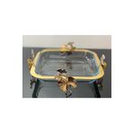 Atabey Home Collection Kelebek Döküm Ayakli Kare Büyük Borcam 28 Cm Metal Dekoratif Çerçeveli Paşabahçe