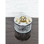 atabey home collection Şekerlik 2 Adet Gümüş Kapakli Siyah Papatya Detayli Çerezlik & Sunumluk