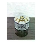 atabey home collection TYC88988E2E387CE564EBB600 Şekerlik 1 Adet Gümüş Kapakli Siyah Papatya Detayli Çerezlik & Sunumluk