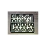 atabey home fiyonkkaşık 6 Adet Gümüş Fiyonk Desen Kalp Çay-Kupa-Fincan Kaşığı
