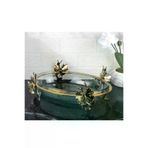atabey home Kelebek Ayak Oval Borcam Tepsi EYM102