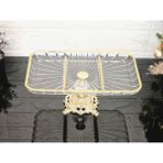 Atabey Home Paşabahçe Elegance Bölmeli Gold Döküm Ayaklı Sunum Kayık Dikdörtgen Tabak & Servis Tabak 27 cm
