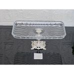 Atabey Home Paşabahçe Elegance Çizgili Gümüş Döküm Ayaklı Sunum Kayık Tabak & Servis Tabağı Baton 27CM