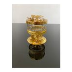 atabey home Paşabahçe Elysia Gold Renk Tekli Metal Ayaklı Kelebekli Şekerlik