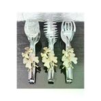 atabey home TYCL8B34MN170125353660002 Gümüş Servis Maşa Seti 3'lü Krem Kelebek Makarna/pasta/yemek/sunum Maşası
