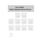 Atacı 10 Lu Güçlü Kendinden Yapışkanlı Kancalar Köşe Rafı Banyo Rafı Duş Rafı Kancası, Su Geçirmez Askı Şeffaf