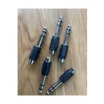 ATAELEKTRONİK 5 Adet 6.3mm Aux Ses Av Audio Jack Aparat Çevirici Jak Mikrofon Ses Rca Dönüştürücü Rca Tos