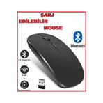 ATAELEKTRONİK Bluetooth Şarj Edilebilir 2.4ghz Usb Kablosuz Optik Mouse Fare Apple Mac Macbook Pro Air Pc Için