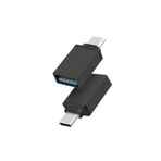 ATAELEKTRONİK Type C 3.1 To Usb 3.0 Otg Çevirici Telefonlara Flash Bellek Takma Adaptörü Adaptör Metal Siyah