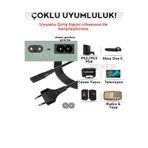 ATAEXPRESS 5 metre 5mt Teyp Teyip Fişi Power Güç Kablosu 2 Pin Radyo Fişi 2 Oluk
