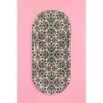 Atagift Hediyelik Bahar Dalı Motifli Uzun Oval Metal Çay & Kahve Sunum Tepsisi 16X 35CM - Çok Renkli