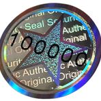 Atairs 98 adet - 3D hologram mühür 20 mm parlak gümüş - güvenlik mührü, kalite mührü, garanti mührü, güvenlik etiketi, kendinden yapışkanlı etiket, antifake Security
