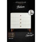 ATAMANİKRA529 Bohem4'şifonyer - Beyaz - Beyaz