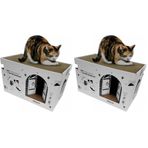 ATAPET Karton Kedi Tırmalama ve Dinlenme Evi (2 paketi)