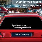 Atarli Sozleratarli Ukala Turkce Sarki Anlamli Sozler - Cam Yazilari Sticker Etiket Yapistirma