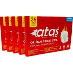 Ataş Mangal Kömürü Şömine Soba Tutuşturucu Tablet Çıra 35li Kokusuz * 5 Adet - Beyaz