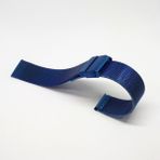 Atasaat Lacivert Mavi Renk Hasır Ince Örgü Çelik Kaplama Metal Saat Kordonu 20 mm