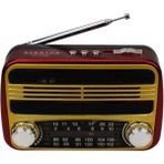 Ataşbey Nostaljik Bluetoothlu Müzik Kutusu,3 Band Radyo, Usb, Sd, Mp3 Player RT-310BT - Kahverengi