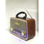 Ataşbey RT-301 Ahşap Nostaljik Görünümlü Bluetoothlu Usb-Sd Card Mp3 Çalar Radyo Müzik - Kahverengi