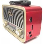 Ataşbey RT-301 Kırmızı Nostaljik Görünümlü Bluetoothlu Usb-Sd Card Mp3 Çalar Radyo Müzik - Kahverengi