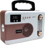 Ataşbey RT-355 Nostaljik Prototip Radyo Müzik Kutusu Bluetooth USB Saatli