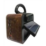 Ataşbey RT-819 Güneş Enerjili Nostaljik Radyo Müzik Çalar Bej Renkli Fonksiyonel Tasarım