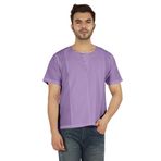 Atasi Hint Tasarımcı Kısa Erkek Kurta Jean Düz Günlük Gömlek Tunik Etnik Geleneksel Giyim, Tozlu Menekşe, X-Large