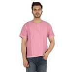 Atasi Kurta Jean Hint Düz Kısa Gül Pembesi Erkek Gömlek