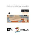 ATAsoft Freewolf M96 Klavye Bluetooth/2.4g Kablosuz Klavye Işıklı Usb Type-c Kablolu Şarj Gösterge Panelli