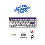 ATAsoft K68 Pro Kablolu Mekanik Oyuncu Klavyesi Hottswapp Red Switch Driverli Türkçe Q Gaming Beyaz Klavye